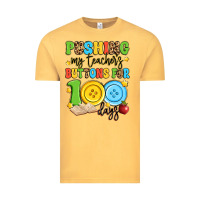 Vintage Mustard pushing my teacher's buttons for 100 days Vintage Tee - Artiststas