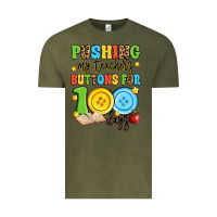 Vintage Olive pushing my teacher's buttons for 100 days Vintage Tee - Artiststas