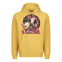 Antique Gold Be my Valentine Holstein Cow Valentine's Day Premium Hoodie - FaDigitalArtStudio