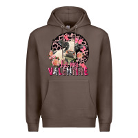 Coffee Be my Valentine Holstein Cow Valentine's Day Premium Hoodie - FaDigitalArtStudio