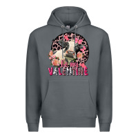 Rock Be my Valentine Holstein Cow Valentine's Day Premium Hoodie - FaDigitalArtStudio