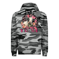 Slate Camo Be my Valentine Holstein Cow Valentine's Day Premium Hoodie - FaDigitalArtStudio
