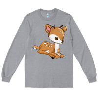Heather Grey gazelle Long Sleeve Tee - texasbilliewilder