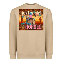 Mushroom just a girl who loves horses Heavyweight Sweatshirt - TumblerDesignByShophia