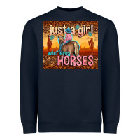 Just A Girl Who Loves Horses Heavyweight Sweatshirt | Teevron