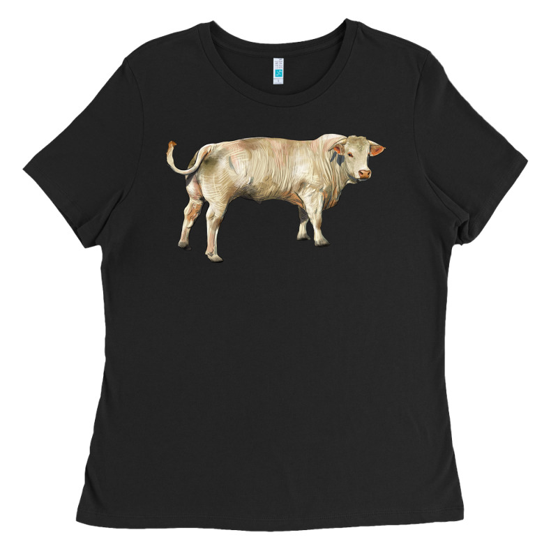 Charolais Bull Ladies Tee by RanaPortraitStore | Teevron