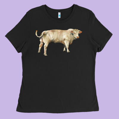 Charolais Bull Ladies Tee Designed By Ranaportraitstore