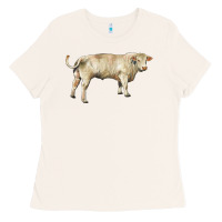 Bone charolais bull Ladies Tee - RanaPortraitStore