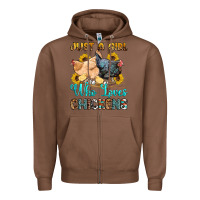 Chestnut just a girl who loves chickens Zipper Hoodie - OliviaCreatesArt