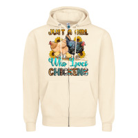Sandshell just a girl who loves chickens Zipper Hoodie - OliviaCreatesArt