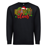 Black christmas granny claus Premium Sweatshirt - FaDigitalArtStudio