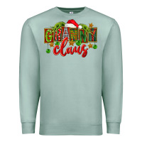 Seafoam christmas granny claus Premium Sweatshirt - FaDigitalArtStudio