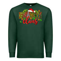 Sports Green christmas granny claus Premium Sweatshirt - FaDigitalArtStudio