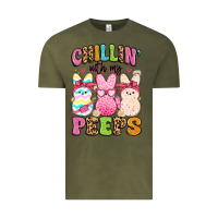 Vintage Olive chillin' with my peeps Vintage Tee - Artiststas