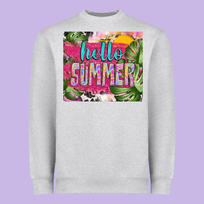 Hello Summer With Cowhide Heavyweight Sweatshirt Designed By Tumblerdesignbyshophia