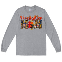 Heather Grey Firefighter Mom Long Sleeve Tee - texasbilliewilder