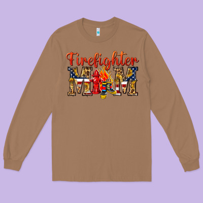 Firefighter Mom Long Sleeve Tee Designed By Texasbilliewilder