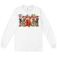 White Firefighter Mom Long Sleeve Tee - texasbilliewilder