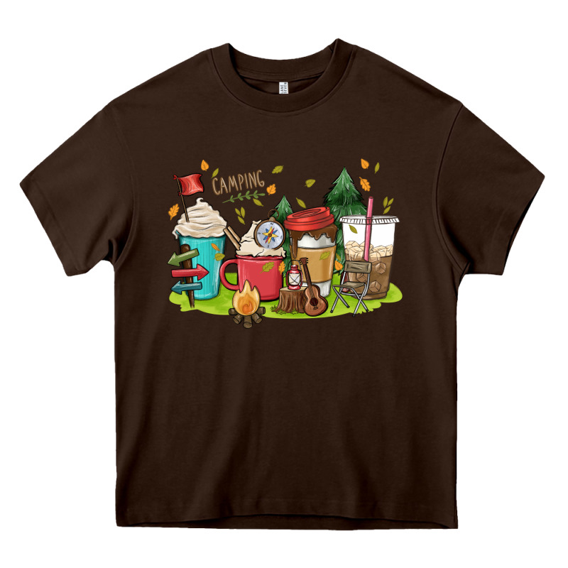 Camp Coffee Drink Heavy Core Tee by MaliasSmallBusiness | Teevron