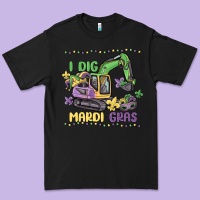 I Dig Mardi Gras Premium Tee Designed By Maliassmallbusiness