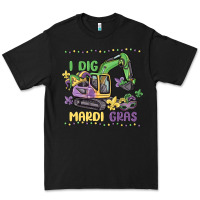 Black i dig mardi gras Premium Tee - MaliasSmallBusiness