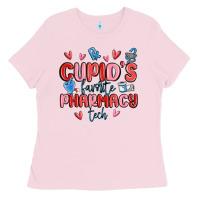 Bubblegum Pink cupid's favorite pharmacy tech Ladies Tee - MaliasSmallBusiness
