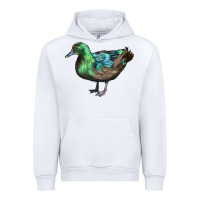 White Cayuga Duck Urban Hoodie - LillyAllenDesigns
