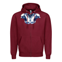 Burgundy practice jersey fa element 1 Zipper Hoodie - FaDigitalArtStudio