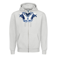 Dove Grey practice jersey fa element 1 Zipper Hoodie - FaDigitalArtStudio