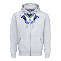 Heather Grey practice jersey fa element 1 Zipper Hoodie - FaDigitalArtStudio