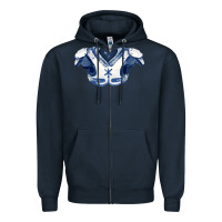 Navy practice jersey fa element 1 Zipper Hoodie - FaDigitalArtStudio