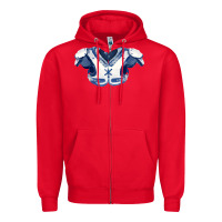 Red practice jersey fa element 1 Zipper Hoodie - FaDigitalArtStudio