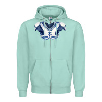 Seafoam practice jersey fa element 1 Zipper Hoodie - FaDigitalArtStudio