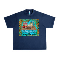 Navy teachers change the world mousepad Urban Heavy Tee - BarkalooDesign