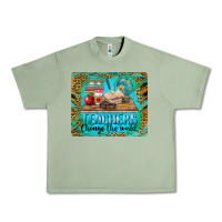 Oil Green teachers change the world mousepad Urban Heavy Tee - BarkalooDesign