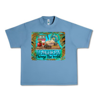 Pebble Blue teachers change the world mousepad Urban Heavy Tee - BarkalooDesign