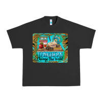 Pigment Black teachers change the world mousepad Urban Heavy Tee - BarkalooDesign