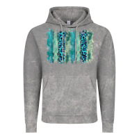 Cloud Rock turquoise leopard watercolor brushstroke background Vintage Hoodie - RanaPortraitStore