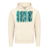 Vintage Artic turquoise leopard watercolor brushstroke background Vintage Hoodie - RanaPortraitStore