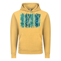 Vintage Mustard turquoise leopard watercolor brushstroke background Vintage Hoodie - RanaPortraitStore