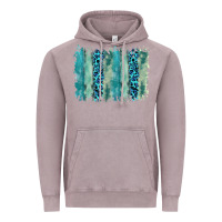Vintage Zinc turquoise leopard watercolor brushstroke background Vintage Hoodie - RanaPortraitStore