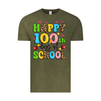 Vintage Olive happy 100 th days of school Vintage Tee - Artiststas