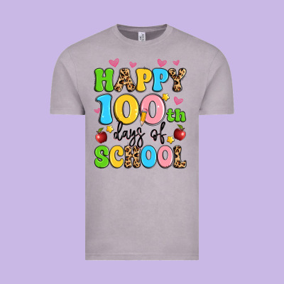 Happy 100 Th Days Of School Vintage Tee Designed By Artiststas