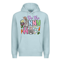 Blue Mist Do the bunny hop Easter Premium Hoodie - OliviaCreatesArt