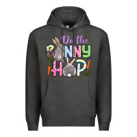 Charcoal Heather Do the bunny hop Easter Premium Hoodie - OliviaCreatesArt