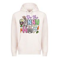 Pale Pink Do the bunny hop Easter Premium Hoodie - OliviaCreatesArt