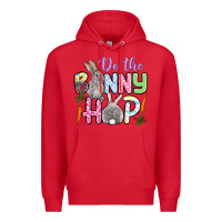 Red Do the bunny hop Easter Premium Hoodie - OliviaCreatesArt