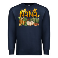 Navy mama pumpkin Premium Sweatshirt - BundleAndBundleShop