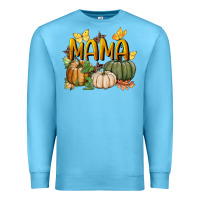 Ocean Blue mama pumpkin Premium Sweatshirt - BundleAndBundleShop