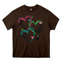 Chocolate Brown faith hope love Heavy Core Tee - MaliasSmallBusiness